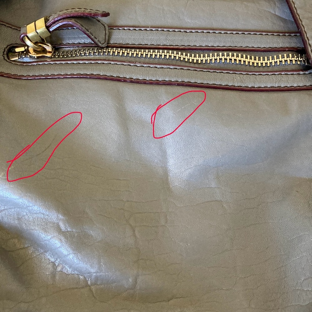 orYANY Zahara Gray Leather Backpack with Gold Accents - Picture 14 of 15